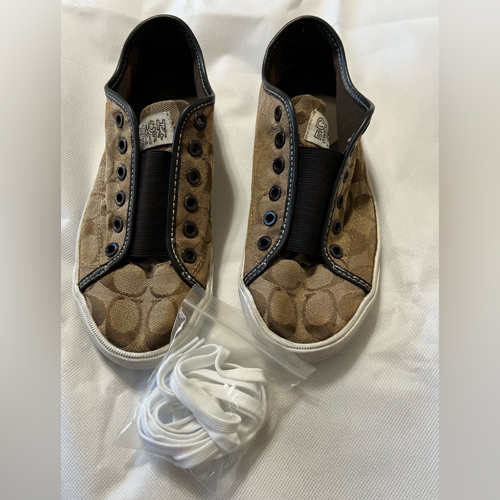 Coach Black Leather Sneakers